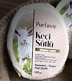 Kendinden Süngerli Keçi Sütlü Sabun